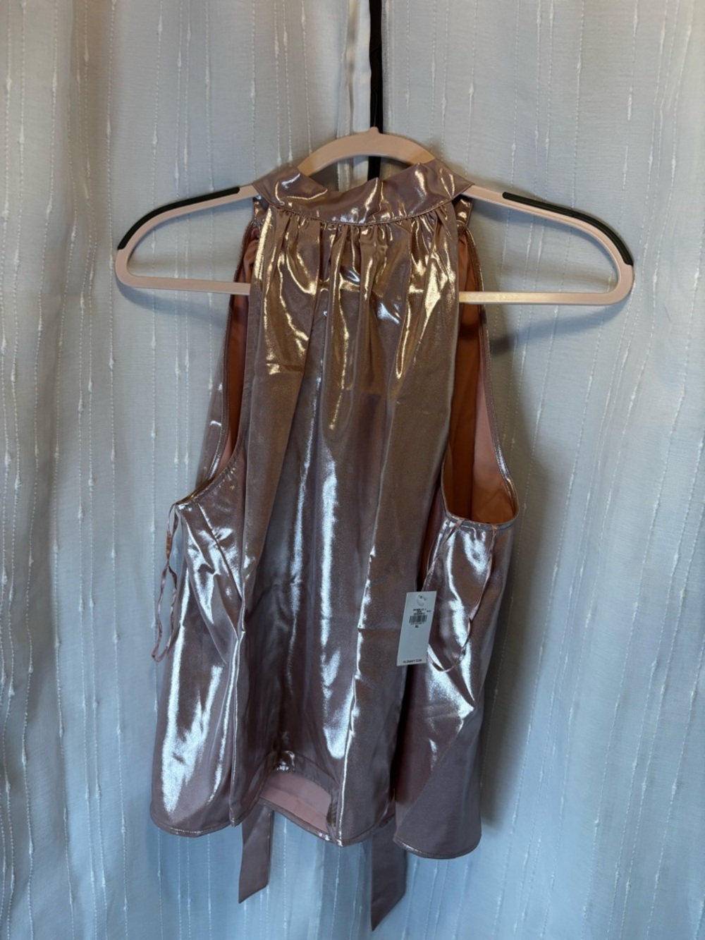 Old Navy Metallic Rose Gold Halter Top